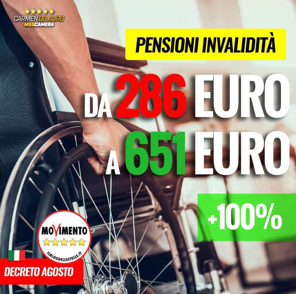 Raddoppiate le pensioni di invalidità civile Carmen Di Lauro